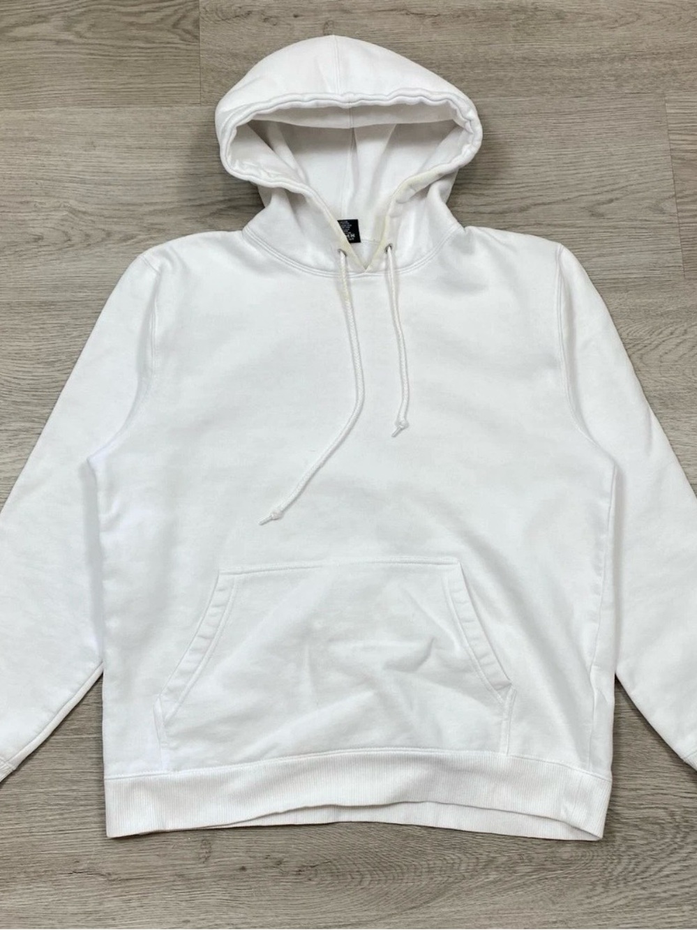 Men's White Pullover Hoodie - Minimal Everyday Style